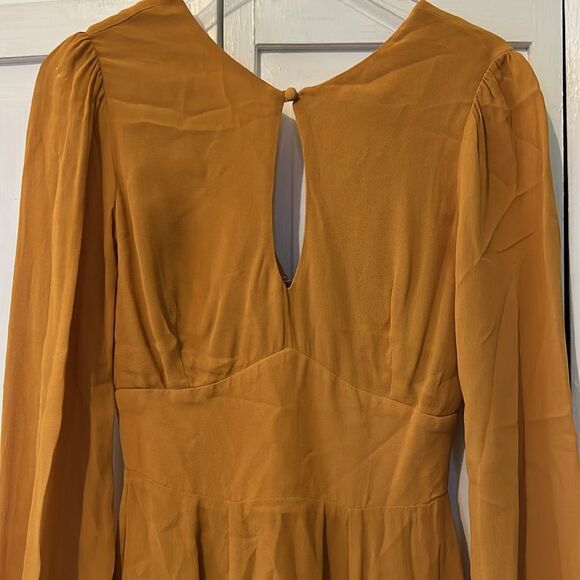 Reformation Delancey Goldenrod Mini Keyhole Dress - Size 0 - Picture 7 of 7